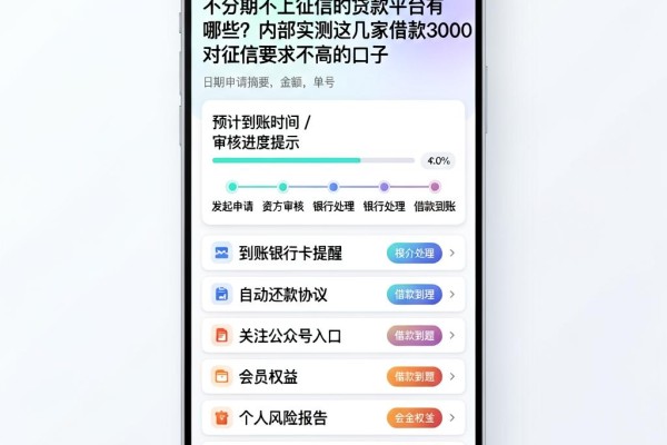 不分期不上征信的贷款平台有哪些?内部实测这几家借款3000对征信要求不高的口子