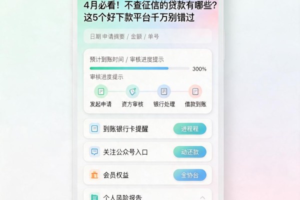 4月必看!不查征信的贷款有哪些?这5个好下款平台千万别错过