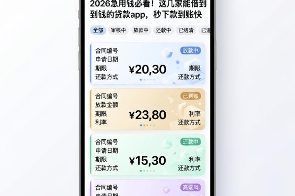 2026急用钱必看!这几家能借到钱的贷款app,秒下款到账快