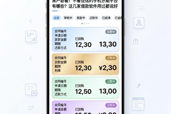 黑户必看!不看征信的手机分期平台有哪些?这几家借款软件用过都说好
