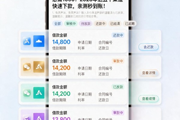 急需1000？2026年这五个渠道快速下款，亲测秒到账！
