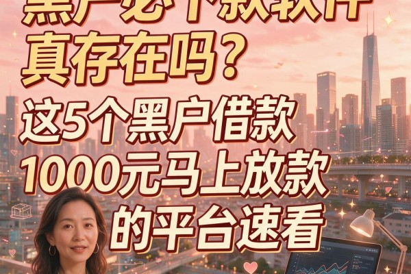 黑户必下款软件真存在吗？这5个黑户借款1000元马上放款的平台速看