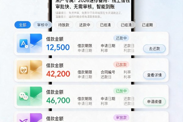 黑户专属！2026速存备用：线上借钱审批快、无需审核，智能到账