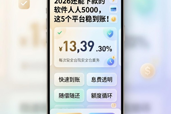 2026还能下款的软件人人5000,这5个平台稳到账!