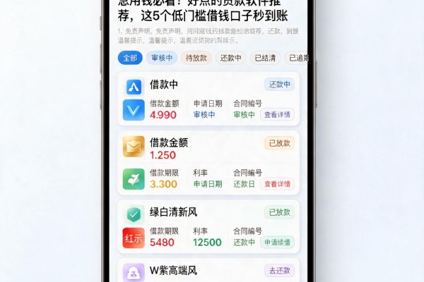 急用钱必看！好点的贷款软件推荐，这5个低门槛借钱口子秒到账
