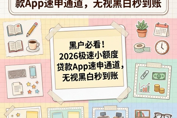 黑户必看!2026极速小额度贷款App速申通道,无视黑白秒到账