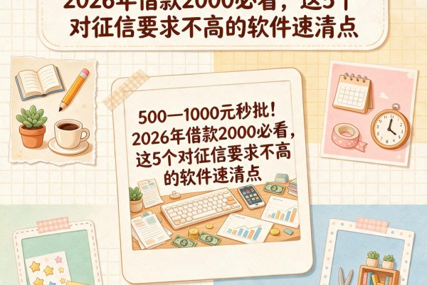 500—1000元秒批!2026年借款2000必看,这5个对征信要求不高的软件速清点