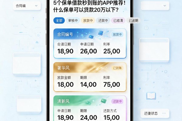 5个保单借款秒到账的APP推荐！什么保单可以贷款20万以下？