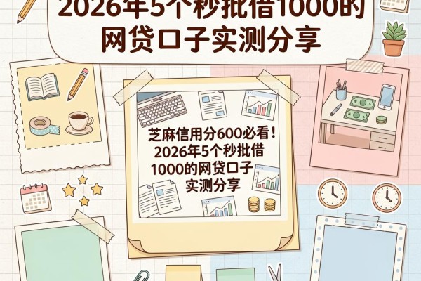 芝麻信用分600必看!2026年5个秒批借1000的网贷口子实测分享