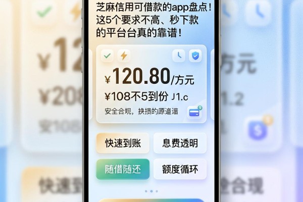 芝麻信用可借款的app盘点!这5个要求不高、秒下款的平台真的靠谱