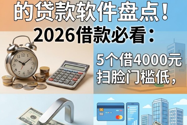 2026款不用扫脸的贷款软件盘点！2026借款必看：5个借4000元扫脸门槛低的平台