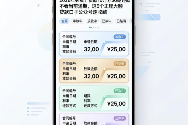 2026年必看!贷款10万分36期还款不看当前逾期,这5个正规大额贷款口子公众号速收藏