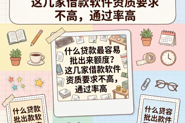 什么贷款最容易批出来额度?这几家借款软件资质要求不高,通过率高
