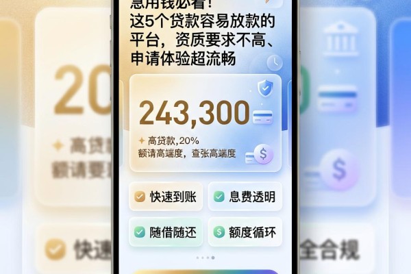 急用钱必看！这5个贷款容易放款的平台，资质要求不高、申请体验超流畅