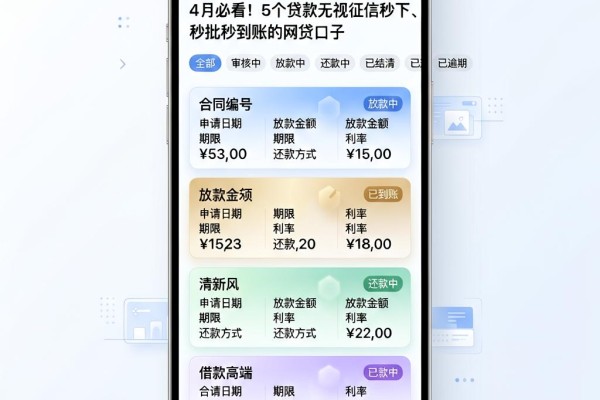 4月必看！5个贷款无视征信秒下、秒批秒到账的网贷口子