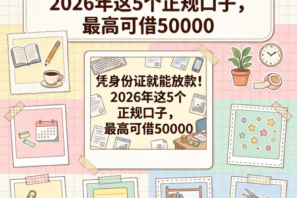 凭身份证就能放款！2026年这5个正规口子，最高可借50000