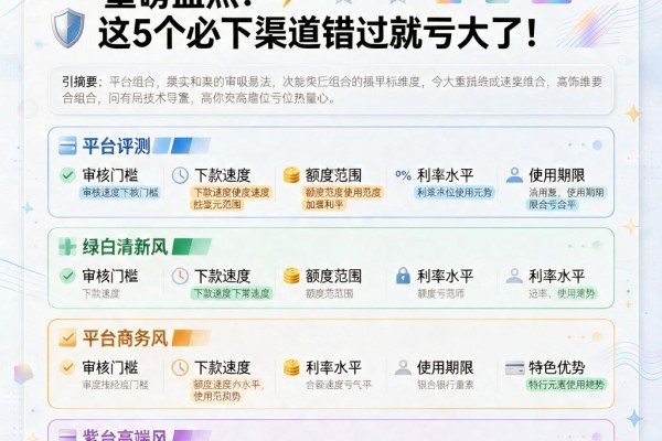 2026无视风控大数据的口子重磅盘点!这5个必下渠道错过就亏大了