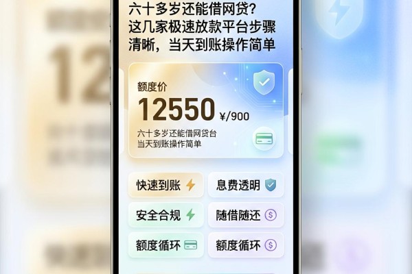 六十多岁还能借网贷?这几家极速放款平台步骤清晰,当天到账操作简单