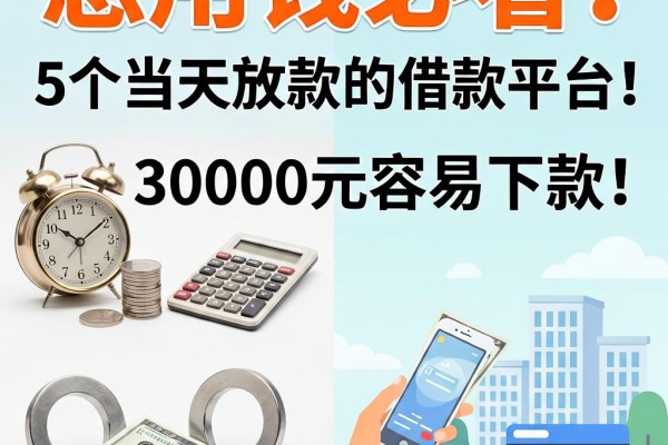 急用钱必看!这5个当天放款的借款平台,30000元容易下款真的好用