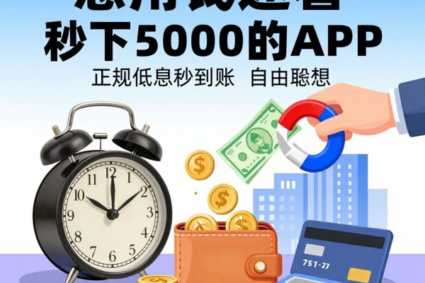 急用钱速看!这5个不查征信秒下5000的APP,正规低息秒到账