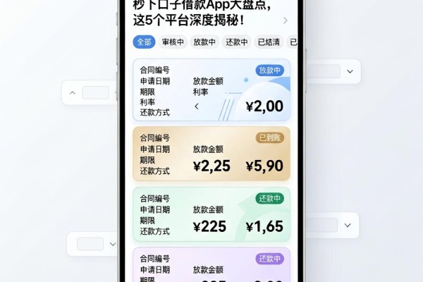 秒下口子借款App大盘点,这5个平台深度揭秘!