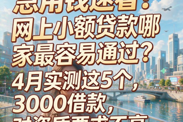 急用钱速看!网上小额贷款哪家最容易通过?4月实测这5个,3000借款对资质要求不高