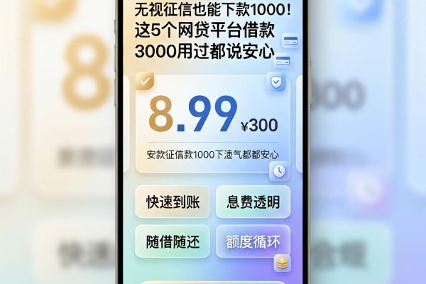 无视征信也能下款1000!这5个网贷平台借款3000用过都说安心