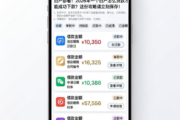 白户必看!2026年一个白户怎么贷款才能成功下款?这份攻略请立刻保存!