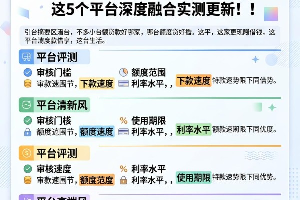 急用钱必看!2025小额贷款哪家好借钱?这5个平台深度融合实测更新!