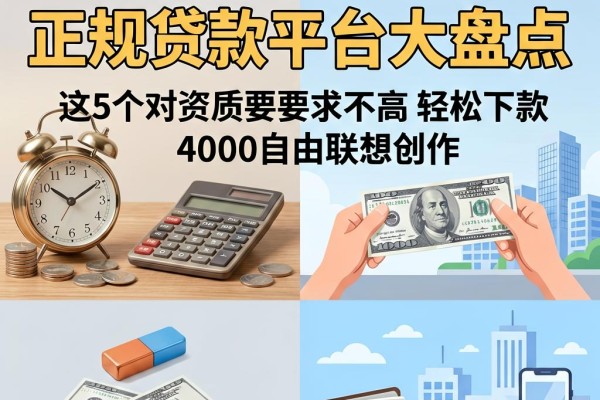 不看资质也能借!正规贷款平台大盘点,这5个对资质要求不高轻松下款4000