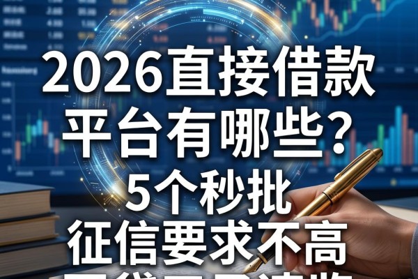 2026直接借款的平台有哪些?5个秒批、征信要求不高的网贷口子速览
