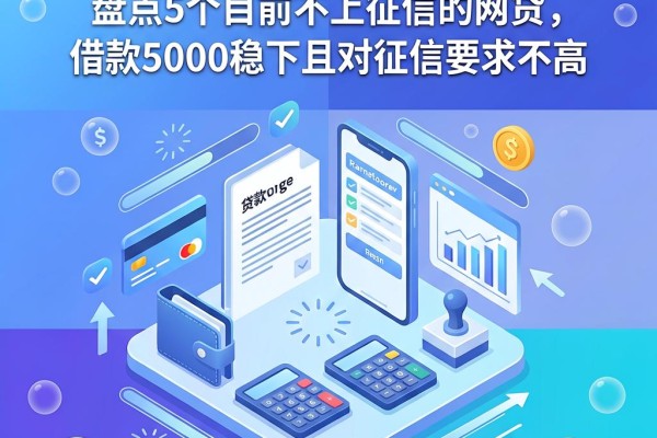 2026年最新内部方案：盘点5个目前不上征信的网贷，借款5000稳下且对征信要求不高