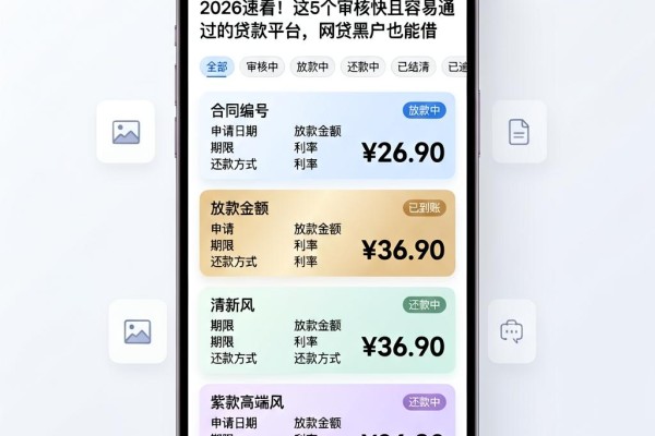 2026速看!这5个审核快且容易通过的贷款平台,网贷黑户也能借