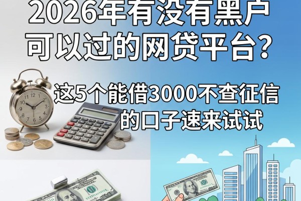 黑户必看！2026年有没有黑户可以过的网贷平台？这5个能借3000不查征信的口子速来试试