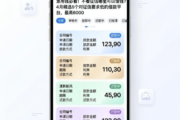 急用钱必看!不看征信哪里可以借钱?4月精选5个对征信要求低的借款平台,最高6000