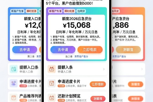 黑户必看！2026应急首选：微信上这5个平台，黑户也能借到5000