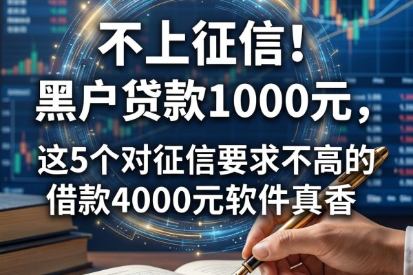 不上征信!黑户贷款1000元也能秒批,这5个对征信要求不高的借款4000元软件真香