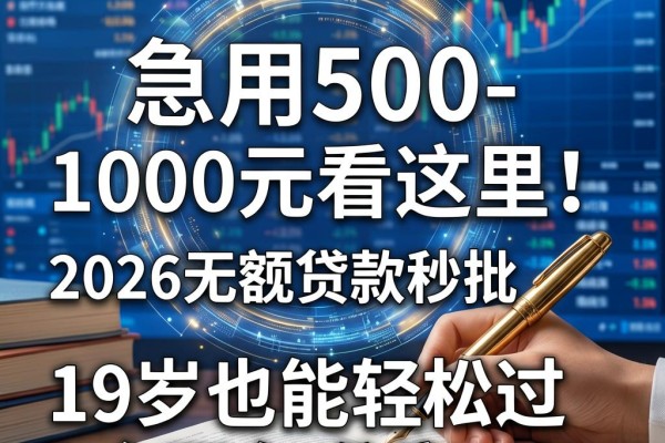 急用500-1000元看这里！2026无视黑白小额贷款秒批，19岁也能轻松过的5个平台分享