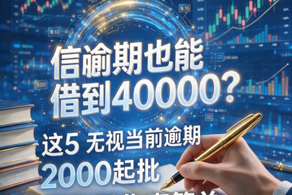 信用卡逾期也能借到40000？这5个无视当前逾期、2000起批的平台操作真简单
