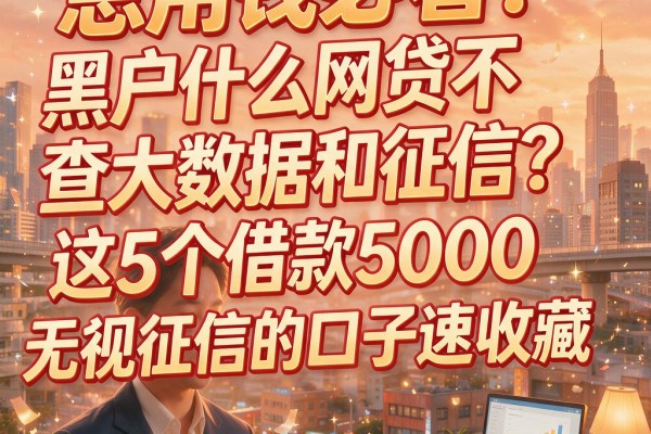 急用钱必看!黑户什么网贷不查大数据和征信?这5个借款5000无视征信的口子速收藏