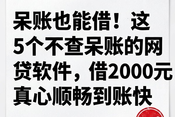 呆账也能借!这5个不查呆账的网贷软件,借2000元真心顺畅到账快