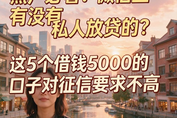 黑户必看：微信上有没有私人放贷的？这5个借钱5000的口子对征信要求不高