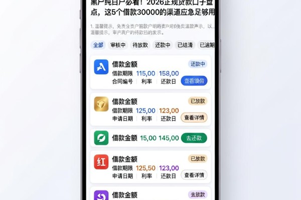 黑户纯白户必看!2026正规贷款口子盘点,这5个借款30000的渠道应急足够用