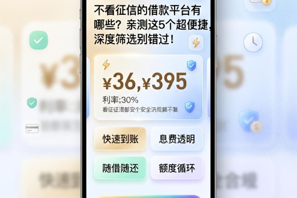 不看征信的借款平台有哪些?亲测这5个超便捷,深度筛选别错过!