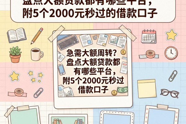 急需大额周转?盘点大额贷款都有哪些平台,附5个2000元秒过的借款口子