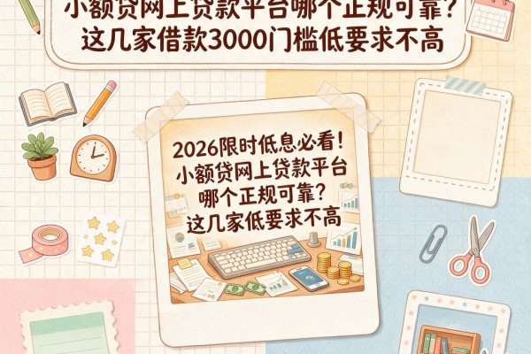 2026限时低息必看！小额贷网上贷款平台哪个正规可靠？这几家借款3000门槛低要求不高