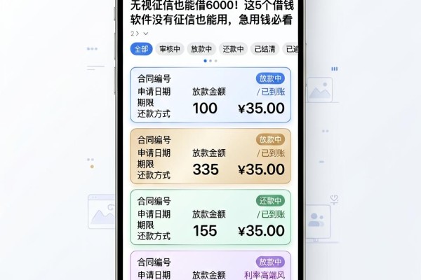 无视征信也能借6000！这5个借钱软件没有征信也能用，急用钱必看