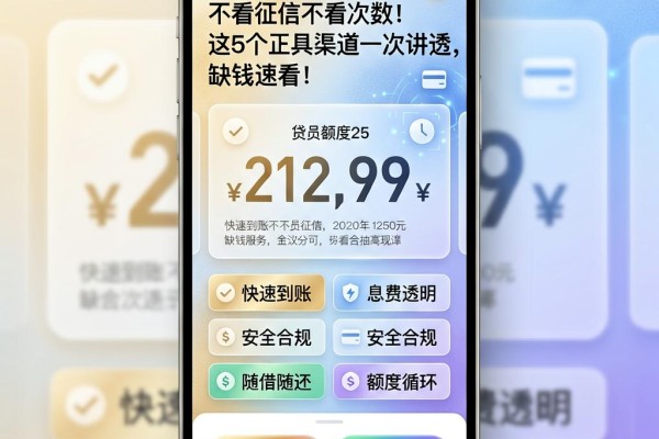 不看征信不看次数！这5个正规渠道一次讲透，缺钱速看