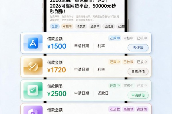 2026逾期严重也能借?这5个2026可靠网贷平台,50000元秒到账!