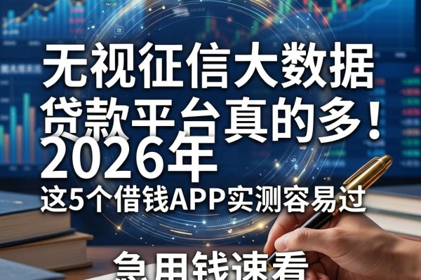 无视征信大数据的贷款平台2026年真的多!这5个借钱APP实测容易过,急用钱速看